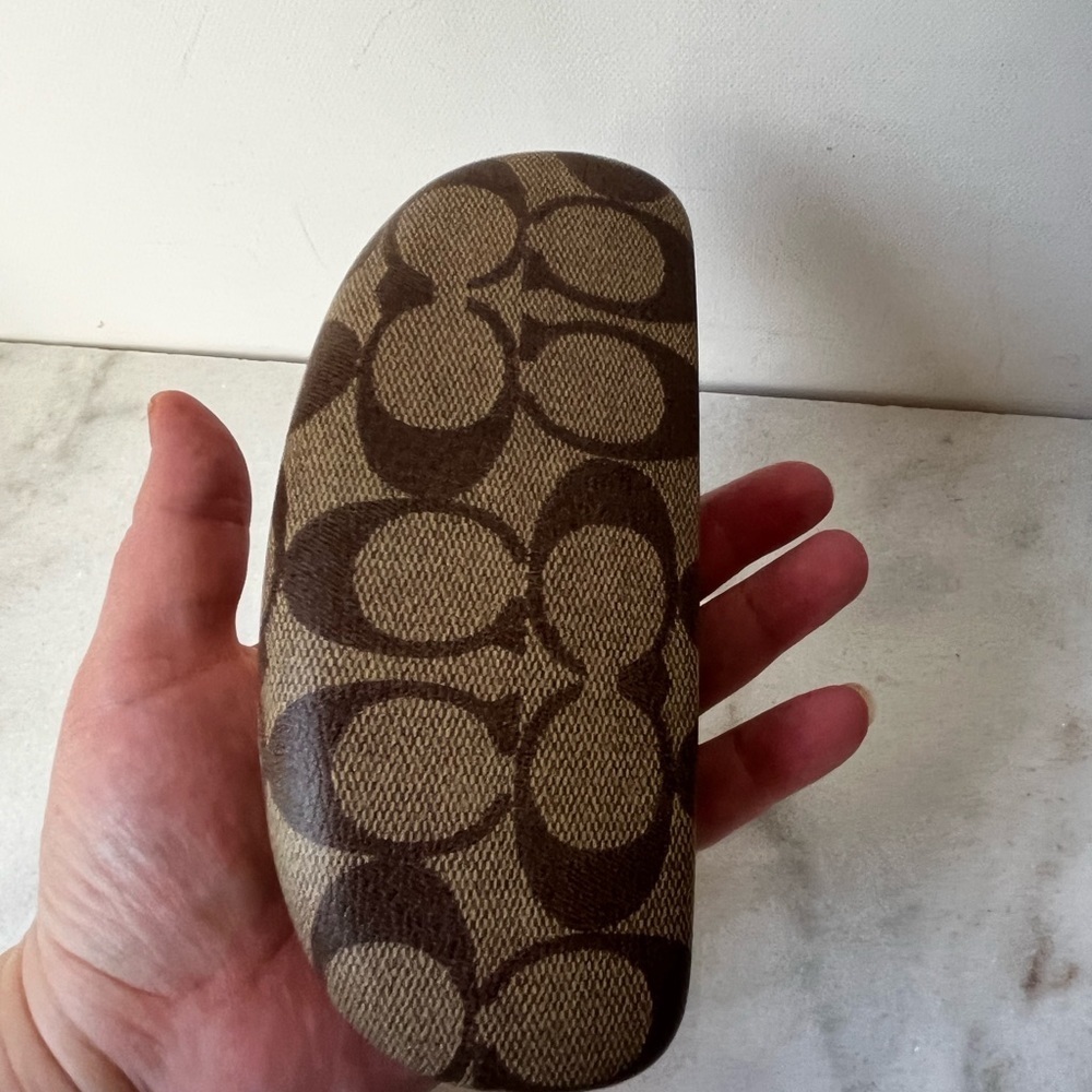 Coach logo Brown Patterned Eyeglass Case - Picture 13 of 13